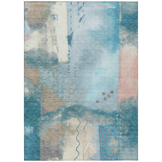 Piper Looms Chantille Modern ACN2127 Teal Machine Washable Area Rug main image