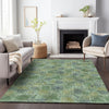 Piper Looms Chantille Floral ACN2128 Aloe Machine Washable Area Rug Lifestyle Image Feature