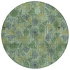 Piper Looms Chantille Floral ACN2128 Aloe Machine Washable Area Rug Round Main Image