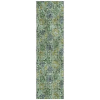 Piper Looms Chantille Floral ACN2128 Aloe Machine Washable Area Rug Runner Main Image