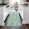 Piper Looms Chantille Floral ACN2128 Aqua Machine Washable Area Rug Runner Lifestyle Image Feature