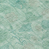 Piper Looms Chantille Floral ACN2128 Aqua Machine Washable Area Rug Swatch Image
