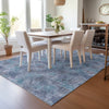 Piper Looms Chantille Floral ACN2128 Blue Machine Washable Area Rug Lifestyle Image Feature