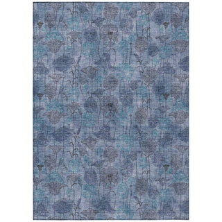 Piper Looms Chantille Floral ACN2128 Blue Machine Washable Area Rug main image