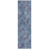 Piper Looms Chantille Floral ACN2128 Blue Machine Washable Area Rug Runner Main Image