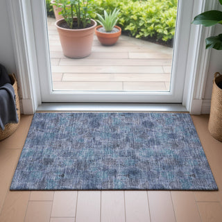 Piper Looms Chantille Floral ACN2128 Blue Machine Washable Area Rug Scatter Lifestyle Image Feature