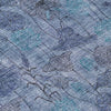 Piper Looms Chantille Floral ACN2128 Blue Machine Washable Area Rug Swatch Image