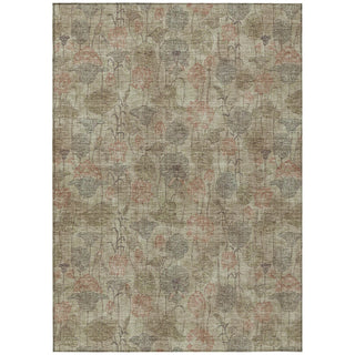 Piper Looms Chantille Floral ACN2128 Brown Machine Washable Area Rug main image