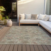 Piper Looms Chantille Floral ACN2128 Brown Machine Washable Area Rug Outdoor Lifestyle Image Feature