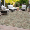 Piper Looms Chantille Floral ACN2128 Brown Machine Washable Area Rug Outdoor Lifestyle Image Feature