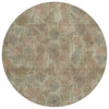 Piper Looms Chantille Floral ACN2128 Brown Machine Washable Area Rug Round Main Image