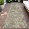 Piper Looms Chantille Floral ACN2128 Brown Machine Washable Area Rug Runner Outdoor Lifestyle Image Feature