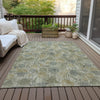 Piper Looms Chantille Floral ACN2128 Khaki Machine Washable Area Rug Outdoor Lifestyle Image Feature