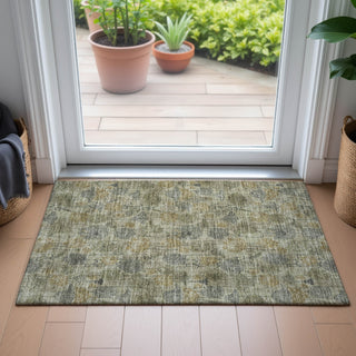 Piper Looms Chantille Floral ACN2128 Khaki Machine Washable Area Rug Scatter Lifestyle Image Feature