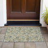 Piper Looms Chantille Floral ACN2128 Khaki Machine Washable Area Rug Scatter Outdoor Lifestyle Image Feature