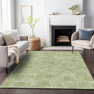 Piper Looms Chantille Floral ACN2128 Sage Machine Washable Area Rug Lifestyle Image Feature