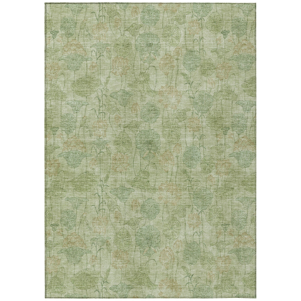 Piper Looms Chantille Floral ACN2128 Sage Machine Washable Area Rug main image