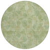 Piper Looms Chantille Floral ACN2128 Sage Machine Washable Area Rug Round Main Image