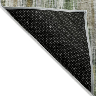 Piper Looms Chantille Abstract ACN2129 Brown Machine Washable Area Rug Backing Image