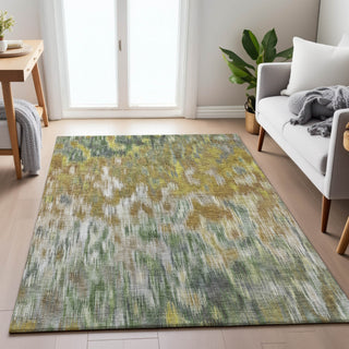 Piper Looms Chantille Abstract ACN2129 Brown Machine Washable Area Rug Lifestyle Image Feature