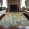 Piper Looms Chantille Abstract ACN2129 Brown Machine Washable Area Rug Lifestyle Image Feature