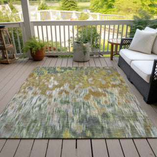 Piper Looms Chantille Abstract ACN2129 Brown Machine Washable Area Rug Outdoor Lifestyle Image Feature