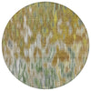 Piper Looms Chantille Abstract ACN2129 Brown Machine Washable Area Rug Round Main Image
