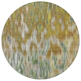 Piper Looms Chantille Abstract ACN2129 Brown Machine Washable Area Rug Round Main Image