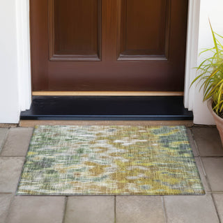 Piper Looms Chantille Abstract ACN2129 Brown Machine Washable Area Rug Scatter Outdoor Lifestyle Image Feature