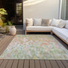Piper Looms Chantille Abstract ACN2129 Coral Machine Washable Area Rug Outdoor Lifestyle Image Feature