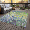 Piper Looms Chantille Abstract ACN2129 Green Machine Washable Area Rug Outdoor Lifestyle Image Feature