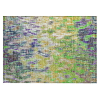 Piper Looms Chantille Abstract ACN2129 Green Machine Washable Area Rug Scatter Main Image