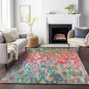 Piper Looms Chantille Abstract ACN2129 Pink Machine Washable Area Rug Lifestyle Image Feature