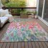 Piper Looms Chantille Abstract ACN2129 Pink Machine Washable Area Rug Outdoor Lifestyle Image Feature