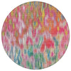 Piper Looms Chantille Abstract ACN2129 Pink Machine Washable Area Rug Round Main Image