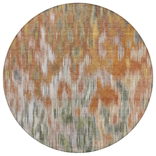 Piper Looms Chantille Abstract ACN2129 Terracotta Machine Washable Area Rug Round Main Image