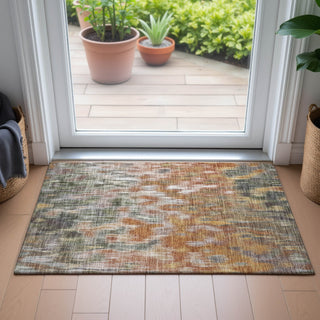 Piper Looms Chantille Abstract ACN2129 Terracotta Machine Washable Area Rug Scatter Lifestyle Image Feature