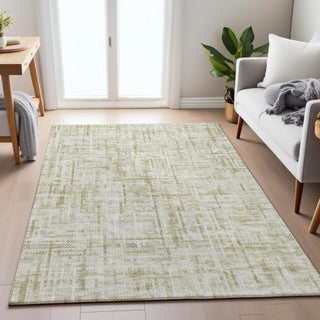 Piper Looms Chantille Stripes ACN2130 Beige Machine Washable Area Rug Lifestyle Image Feature
