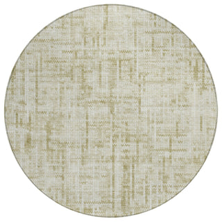 Piper Looms Chantille Stripes ACN2130 Beige Machine Washable Area Rug Round Main Image