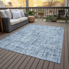 Piper Looms Chantille Stripes ACN2130 Blue Machine Washable Area Rug Outdoor Lifestyle Image Feature