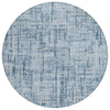 Piper Looms Chantille Stripes ACN2130 Blue Machine Washable Area Rug Round Main Image