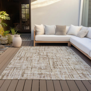 Piper Looms Chantille Stripes ACN2130 Brown Machine Washable Area Rug Outdoor Lifestyle Image Feature