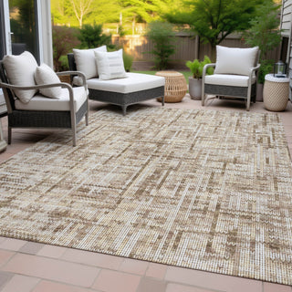 Piper Looms Chantille Stripes ACN2130 Brown Machine Washable Area Rug Outdoor Lifestyle Image Feature
