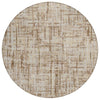 Piper Looms Chantille Stripes ACN2130 Brown Machine Washable Area Rug Round Main Image