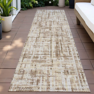 Piper Looms Chantille Stripes ACN2130 Brown Machine Washable Area Rug Runner Outdoor Lifestyle Image Feature