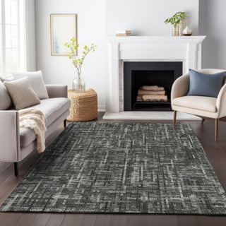 Piper Looms Chantille Stripes ACN2130 Charcoal Machine Washable Area Rug Lifestyle Image Feature