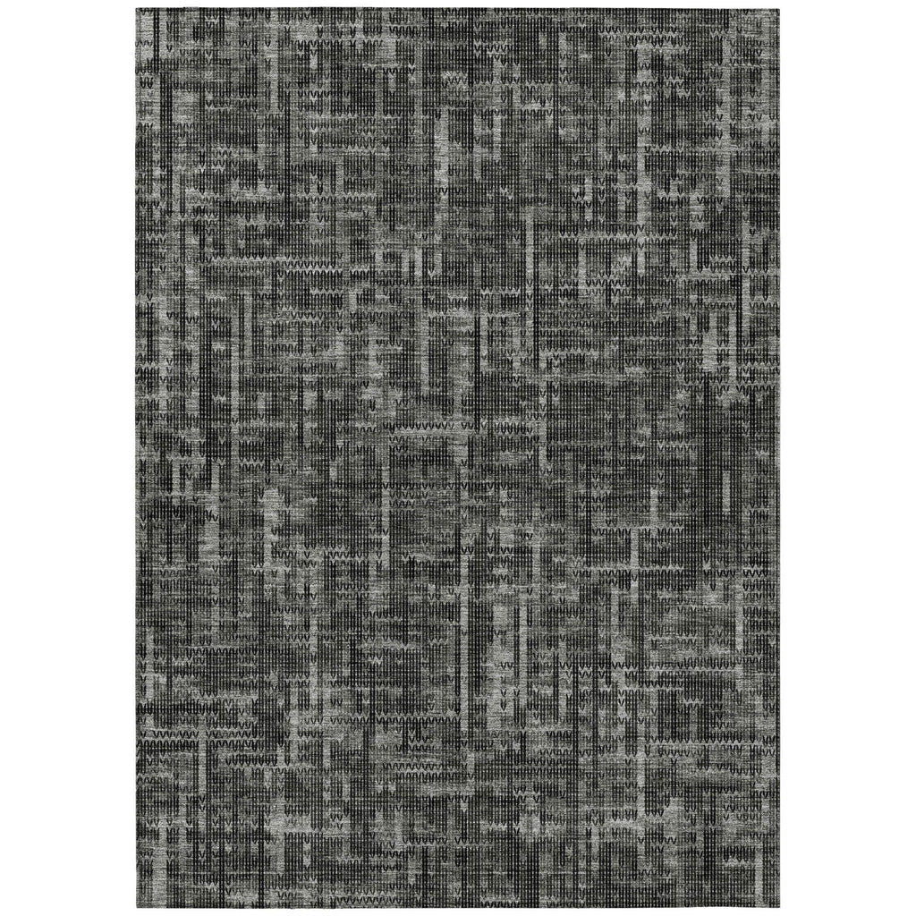 Piper Looms Chantille Stripes ACN2130 Charcoal Machine Washable Area Rug main image
