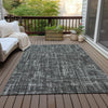 Piper Looms Chantille Stripes ACN2130 Charcoal Machine Washable Area Rug Outdoor Lifestyle Image Feature