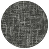 Piper Looms Chantille Stripes ACN2130 Charcoal Machine Washable Area Rug Round Main Image