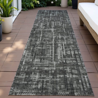 Piper Looms Chantille Stripes ACN2130 Charcoal Machine Washable Area Rug Runner Outdoor Lifestyle Image Feature